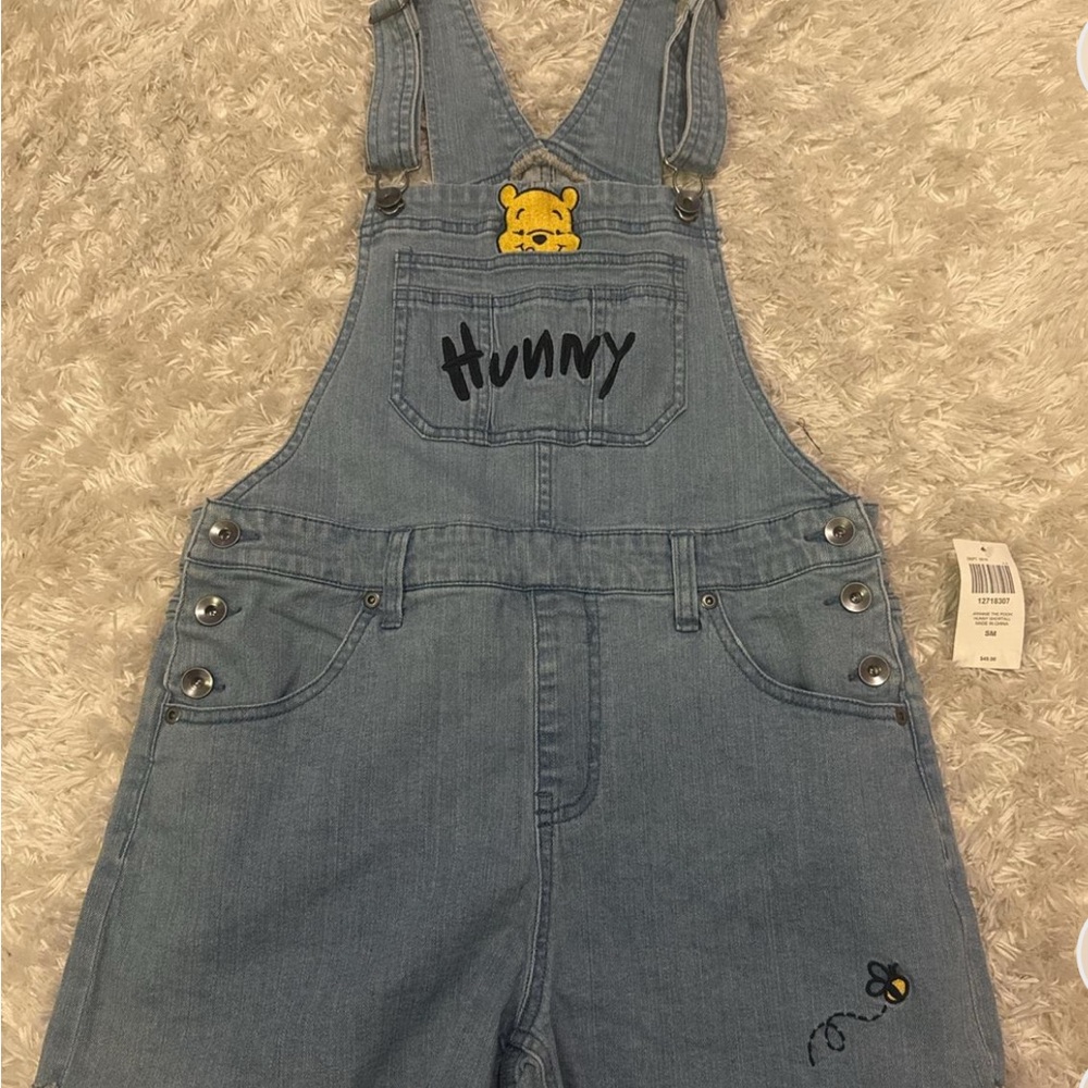 Kids Denim Overalls with Embroidered Design